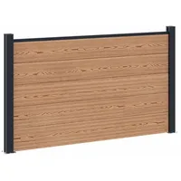 vidaXL Zaunlatte 1 x 1 x 1 m Braun/Aluminium