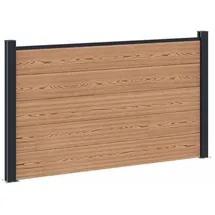 vidaXL Zaunlatte 1 x 1 x 1 m Braun/Aluminium