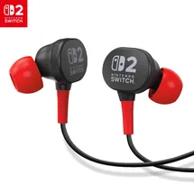 PowerA Kabelgebundene PowerA-Ohrhörer für Nintendo Switch 2 - Schwarz,