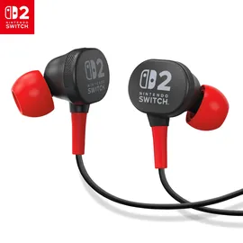 PowerA Kabelgebundene PowerA-Ohrhörer für Nintendo Switch 2 - Schwarz,