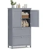 VASAGLE Badkommode 30 x 60 x 110 cm Grau