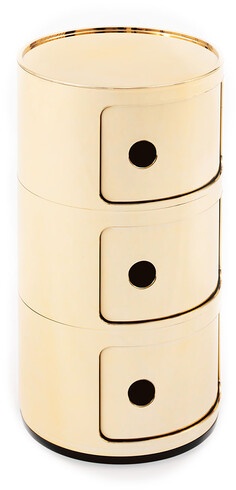 Kartell Container Componibili gold, Designer Anna Castelli Ferrieri, 58.5 cm