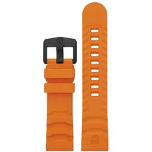 Luminox Uhrenarmband aus Kautschuk mit Carbonoxschließe in der Farbe Orange für die Serie Navy Seal 3600, Bandanstoß: 24mm, FP3800.35B