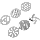 Gatuida 6stücke Edelstahl Schneidplatten Mit Austauschbaren Fleischwolfplatten Für Fleischwölfe Fleischwolfscheiben Fleischwolfzubehör Fleischwolf-schneidklingen