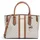 Michael Kors Becca Medium Henkeltasche Kunstleder Beige/Weiß