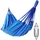 Sans marque hängematte 1 Person 200X100cm Gesamtlänge 310cm Last 250kg Leinwand-Baumwoll-Hängematte Outdoor für Garten, Indoor Kinder Balkon(Pfauenblau)