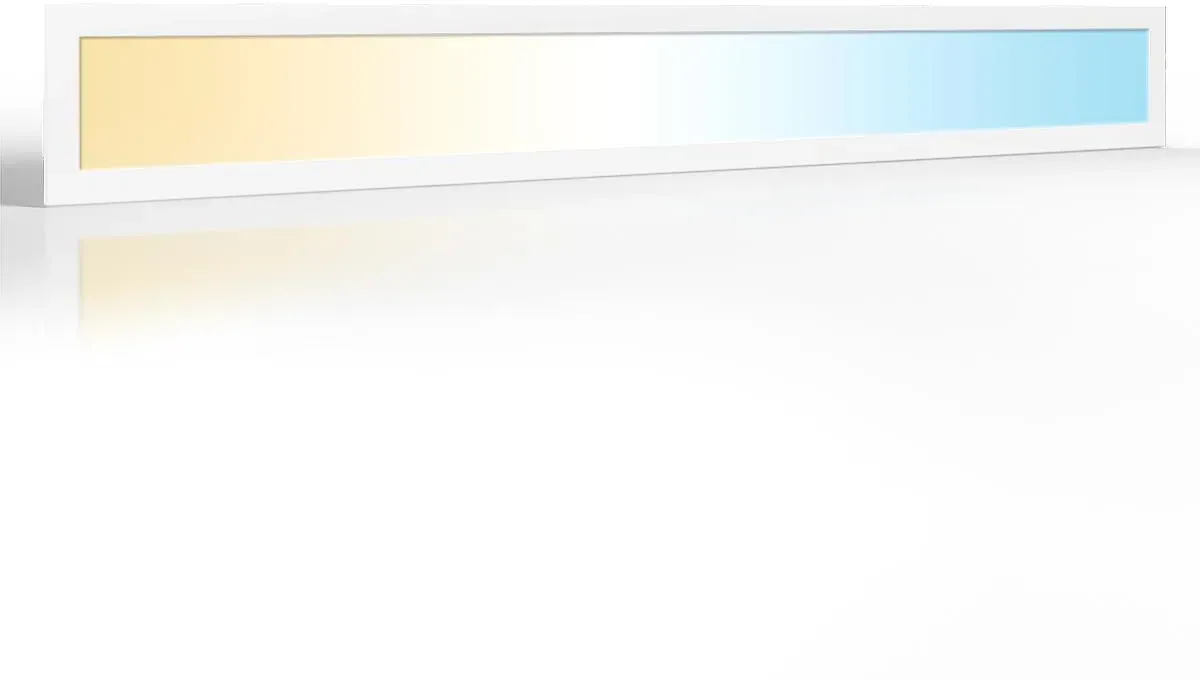 CCT LED Panel 120x15cm 24V 40W Rahmen weiß