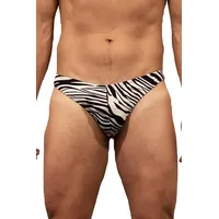 Juicee Peach Slip Juicee Peach Men G-String Zebra XL (1-St) schwarz XL