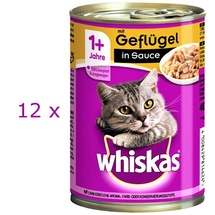 Whiskas 1+ Geflügel in Sauce 12 x 400 g