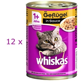 Whiskas 1+ Geflügel in Sauce 12 x 400 g