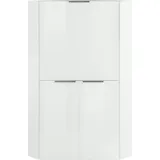 INOSIGN Sekretär INOSIGN "Dalia, Sekretär", weiß (weiß hochglanz), B:90cm H:140cm T:56cm, Sekretäre, Sekretär, Eckschreibtisch mit Stauraum, Breite 90 cm, Made in Italy