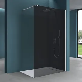 mai & mai Walk-In-Dusche 140 x 200 cm grau Sicherheitsglas Duschwanne BRAM3 Bremen1VG