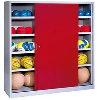 C+P Ballschrank mit Vollblech-Schiebetüren (Typ 4), HxBxT: 195x120x40 cm,