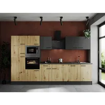 Respekta Küchenzeile Oliver 340 cm grau