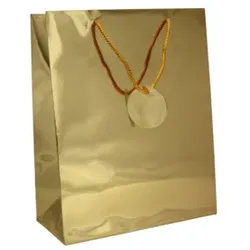 Geschenktragetasche Uni Lack gold 51500 32x26x12cm