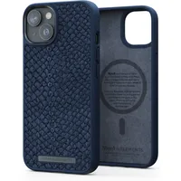 Njord Njord Salm.Leather Magsafe Case iPhone 14 - Blue