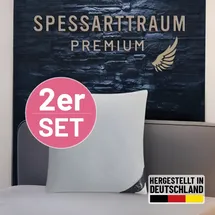 SPESSARTTRAUM Gänsefederkopfkissen Premium 80 x 80 cm Weiß