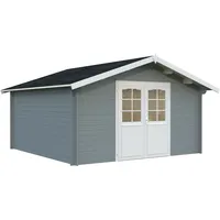 Palmako Gartenhaus Lotta 13,9 m2 - 34 mm Grau
