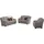 Cotta Couch Baumwolle/Polyester 3-2-1 Garnitur Braun