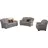 Cotta Couch Baumwolle/Polyester 3-2-1 Garnitur Braun