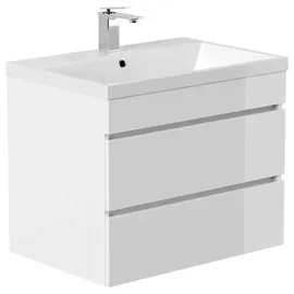 Posseik Waschbecken mit Unterschrank FELLINI 70 weiß glanz 70,0 x 48,0 x 58,4 cm