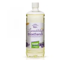 KieselGreen Bioethanol 1 Liter mit Duft für Ethanol-Kamin, viele Sorten - Bio Ethanol als Raumduft in vielen Duftnoten - Parfüm für Bio Ethanol Kamin Indoor oder Bioethanol Tischfeuer (Lavendel)