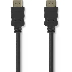 Nedis High Speed ​​HDMI  Kabel mit Ethernet - HDMI Stecker - HDMI Stecker - 4K@30Hz - 18 Gbps - 40.0 m - Rund - PVC - Schwarz - Aufhänger