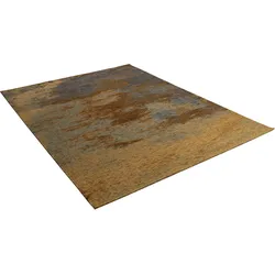Teppich THEKO "Kapstadt Cloud" Gr. 31, gold (goldfarben), B:68cm H:5mm L:140cm, Polyacryl, Teppiche, Flachgewebe, ideal im Wohnzimmer & Schlafzimmer