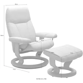 Stressless Stressless® Relaxsessel »Consul« Set, Relaxsessel mit Hocker, mit Hocker, mit Classic Base, Größe L, Gestell Eiche braun