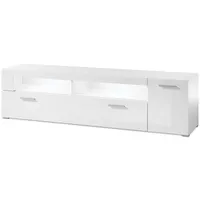 Furn.design TV-Lowboard weiß Hochglanz TV Unterteil 180 x 48