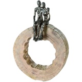CASABLANCA - Skulptur Together - Mangoholz / Aluminium - Höhe 39cm