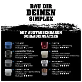 Halder Vorschlaghammer SIMPLEX D.100mm, Gummi