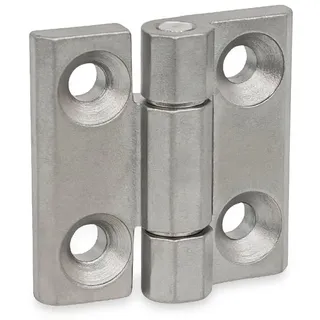 Ganter Normelemente Ganter Normelemente, Schwerlastscharnier Edelstahl NI, mit erhöhter Festigkeit, 80x80mm, GN 237.3-NI-80-80-A-GS