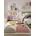 pop Hochflor Shaggyteppich Cream/Rosa 140x200 cm Hochflor für Wohnzimmer