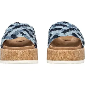 LAZAMANI Pantoletten Leder - Blau 36