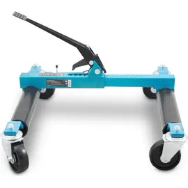 BITUXX 2x Bituxx Rangierhilfe Rangierheber mechanisch Wagenheber Auto Rangierroller Rangierheber belastbar bis 560 kg pro Rangierroller (Blau)