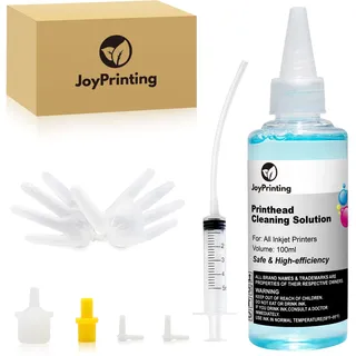 JoyPrinting Druckkopfreiniger Düsenreiniger 100ml Druckkopf Reinigungsset Druckkopf Reinigung Düsen Reinigungsflüssigkeit für Epson HP Canon Brother Tintenstrahldrucker Reinigung Drucker