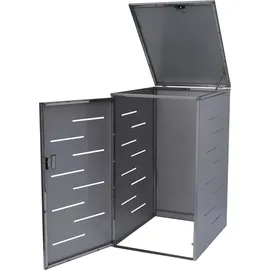 Mendler Mülltonnenverkleidung HWC-E83 116 x 71 x 98 cm grau