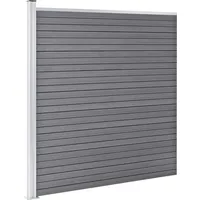vidaXL Zaun-Set 1564 x 186 cm Grau/WPC
