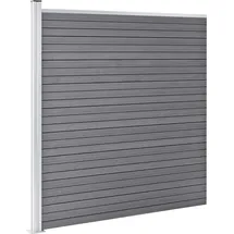 vidaXL Zaun-Set 1564 x 186 cm Grau/WPC