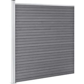 vidaXL Zaun-Set 1564 x 186 cm Grau/WPC