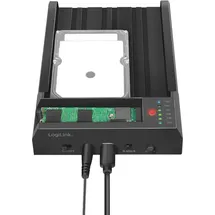 Logilink USB 3.2 Gen 2 Quickport, 2-Port, für SATA HDD/SSD - Schwarz