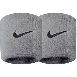Nike Swoosh Doublewide WRISTBANDS matte silver/black,