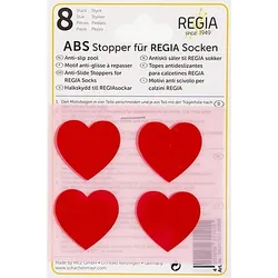 Regia ABS-Sockenstopper "Herzen", rot
