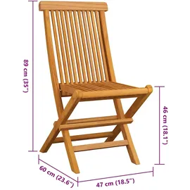vidaXL Gartenstuhl 39 x 38 x 26 cm grau 6 St.
