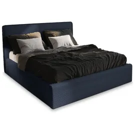 masseno Polsterbett, Blau, Holz, 140x200 cm, Schlafzimmer, Betten, Polsterbetten