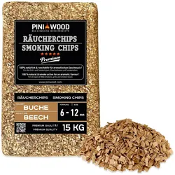 PINI 15 kg Räucherchips Buche 6-12 mm Smoking chips Räucherspäne