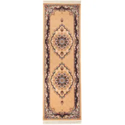 Orientteppich MORGENLAND "Orientteppich - Aayan - rechteckig", braun, B:100cm H:9mm L:300cm, Acryl, Teppiche