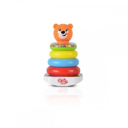 Moni Stapelturm 35785 Bär und Ringe, lustiger Stapelspaß,  bunte Stapelpyramide