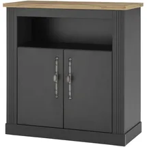 OTTO home WESTMINSTER 92 x 95 x 45 cm Dunkelgrau / Wotan Eiche